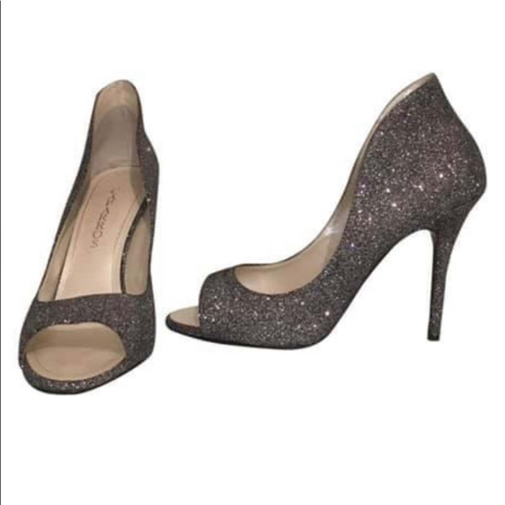 Caparros Elegant Black Silver Heels.
